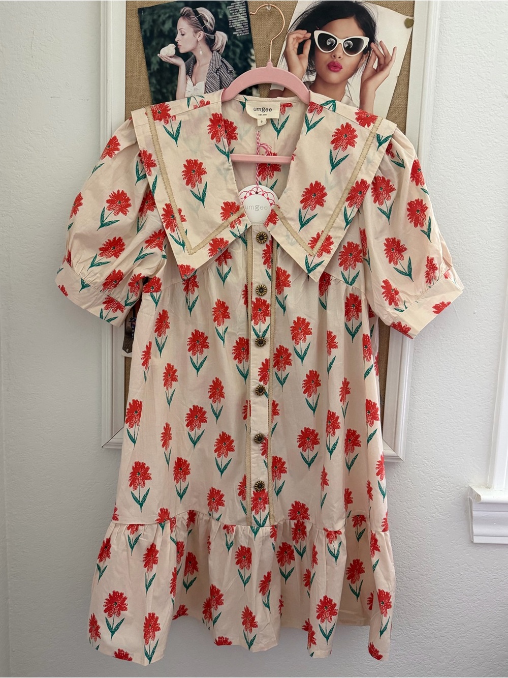 Floral Button-Front Dress